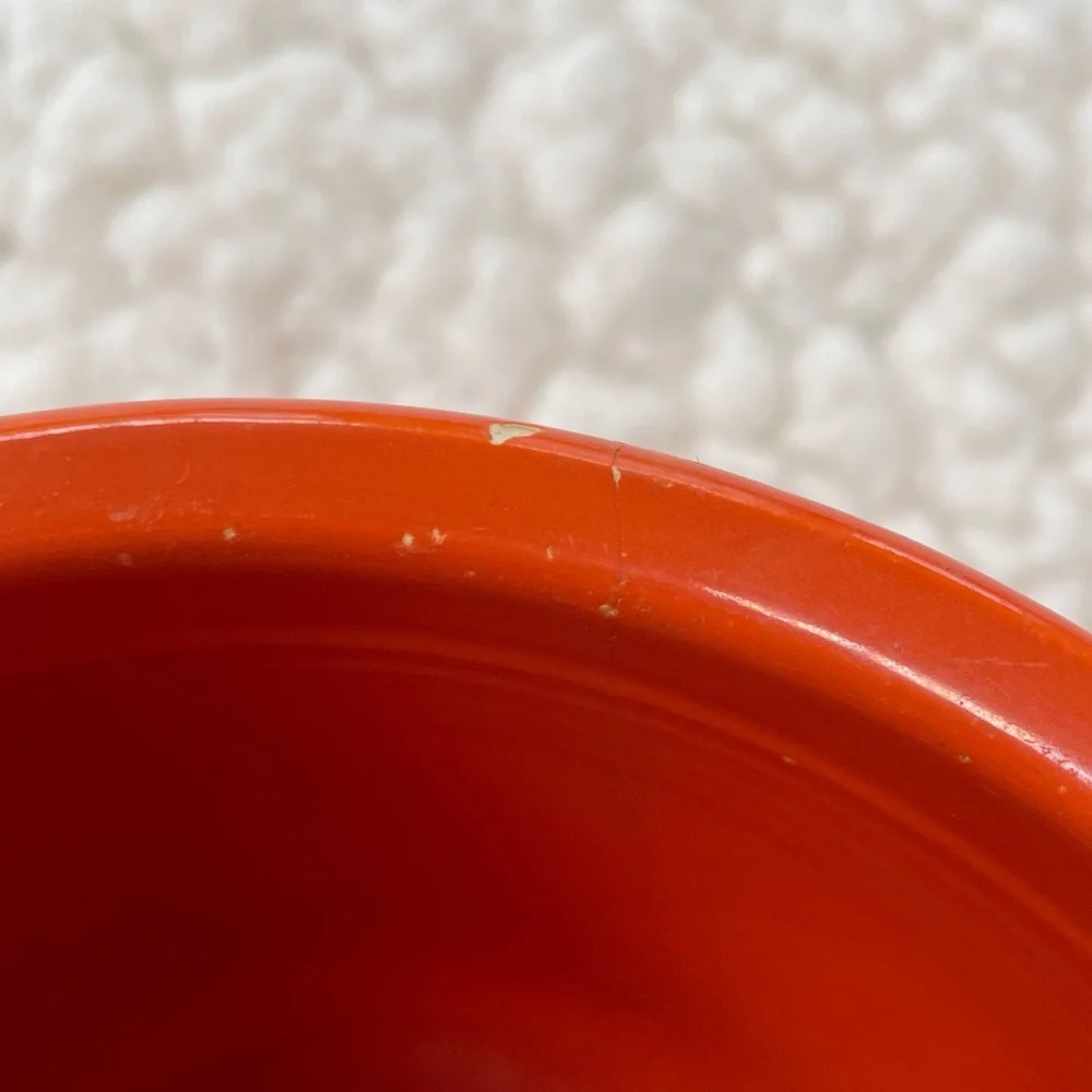 Homer Laughlin Fiesta #3 Nesting Bowl Original Red Vintage 1936-38 Rare Rings